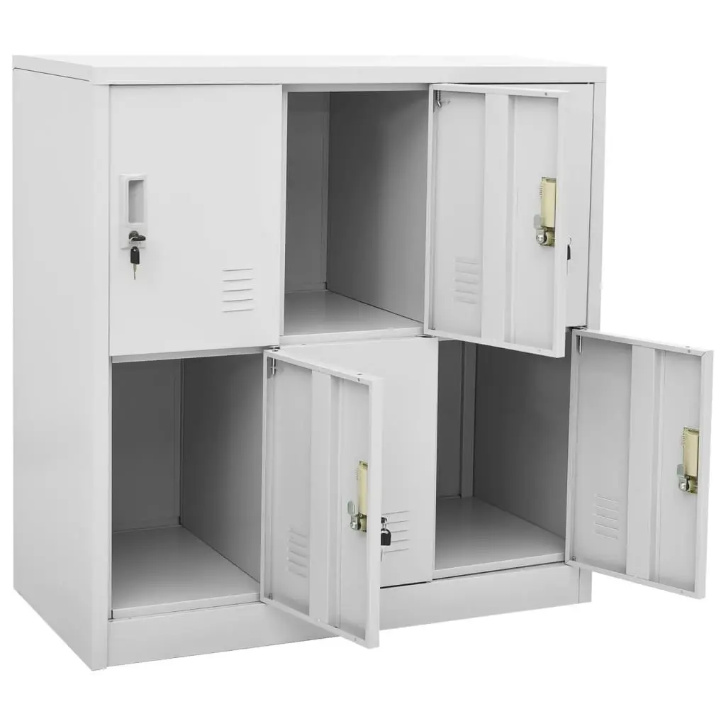 Locker Cabinets 2 pcs Light Grey 90x45x92.5 cm Steel 3095231