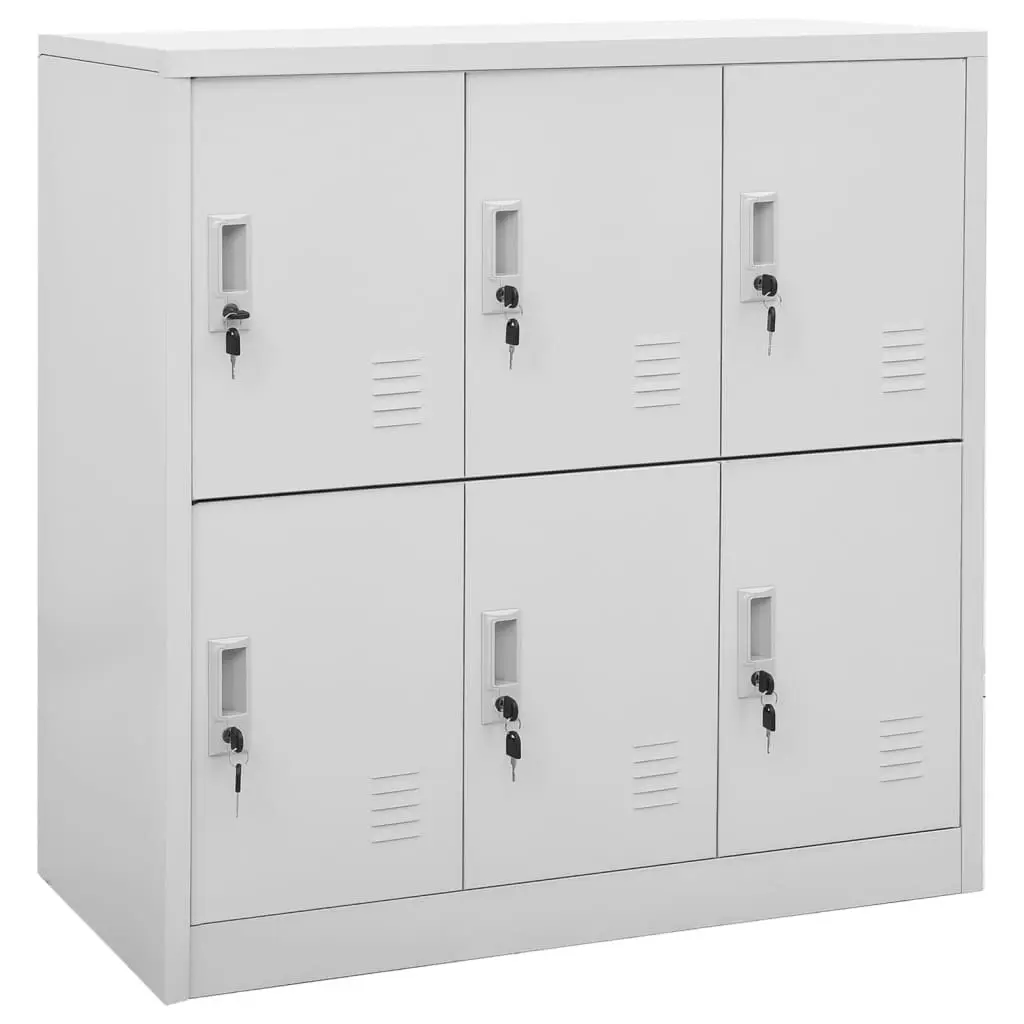 Locker Cabinets 5 pcs Light Grey 90x45x92.5 cm Steel 3095235