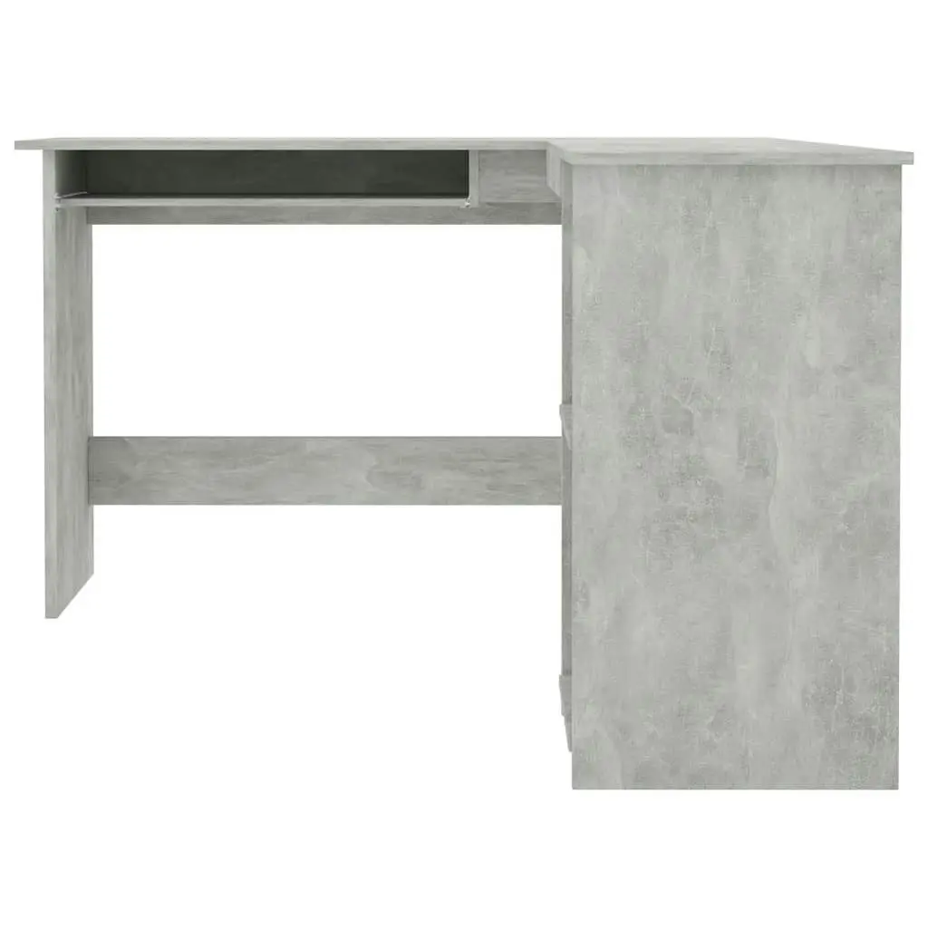 L-Shaped Corner Desk Concrete Grey 120x140x75 cm Engineered Wood 800751