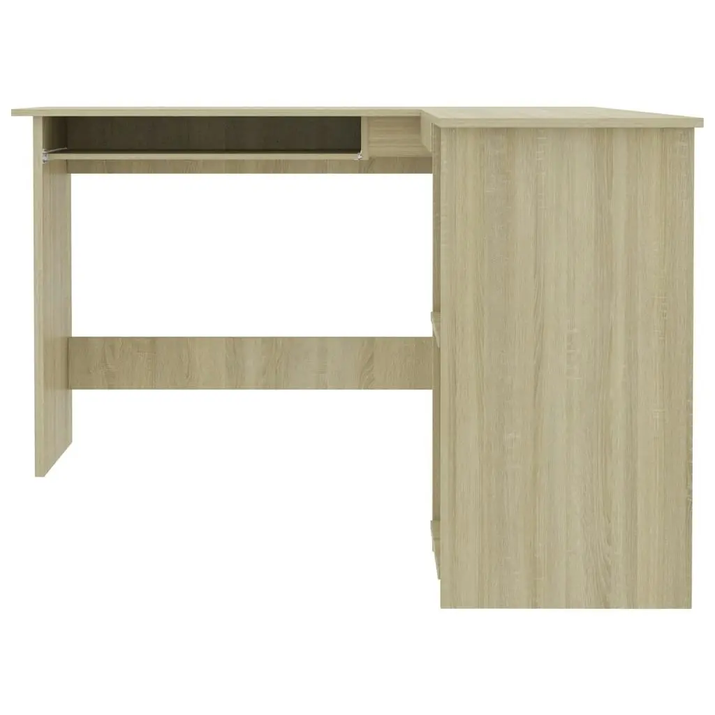 L-Shaped Corner Desk Sonoma Oak 120x140x75 cm Engineered Wood 800750