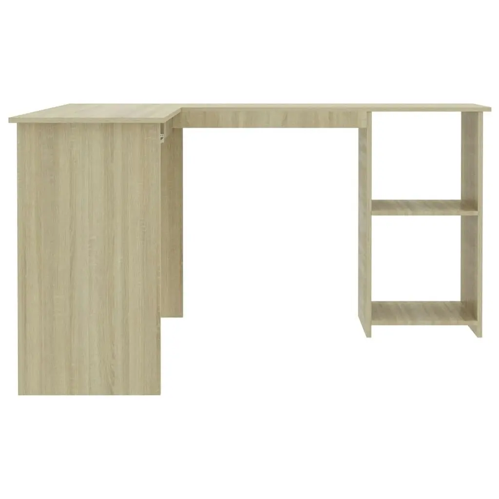 L-Shaped Corner Desk Sonoma Oak 120x140x75 cm Engineered Wood 800750