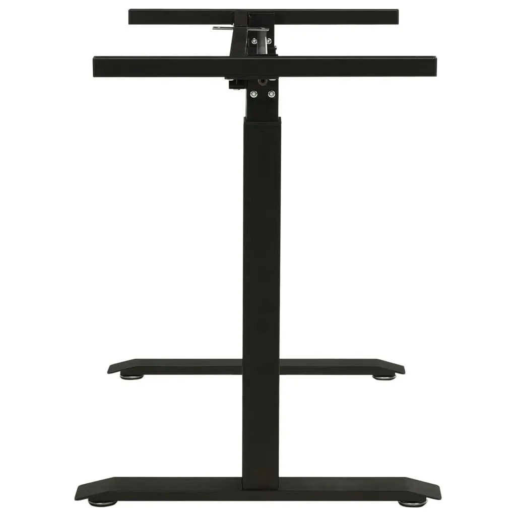 Manual Height Adjustable Standing Desk Frame Hand Crank Black 321719