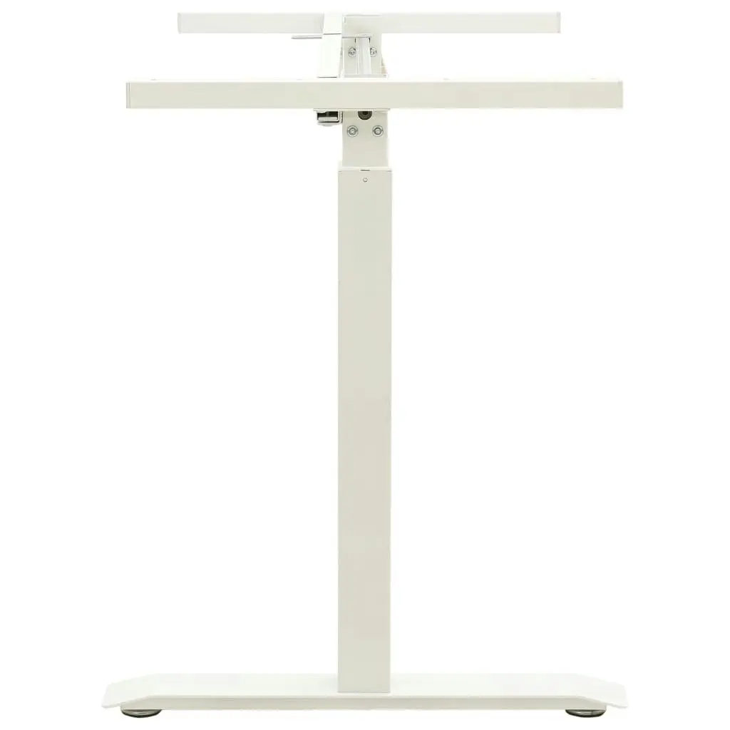 Manual Height Adjustable Standing Desk Frame Hand Crank White 321718