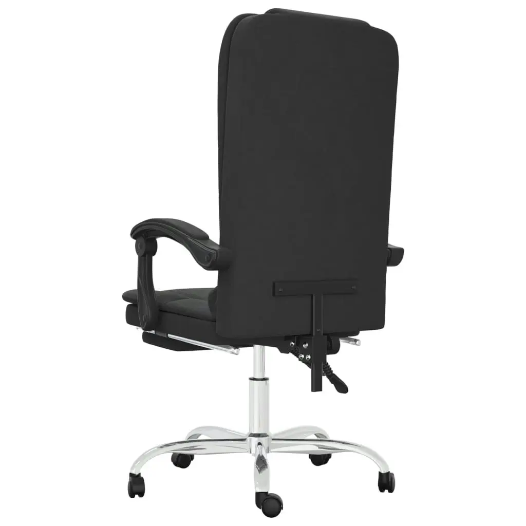 Massage Reclining Office Chair Black Faux Leather 349667