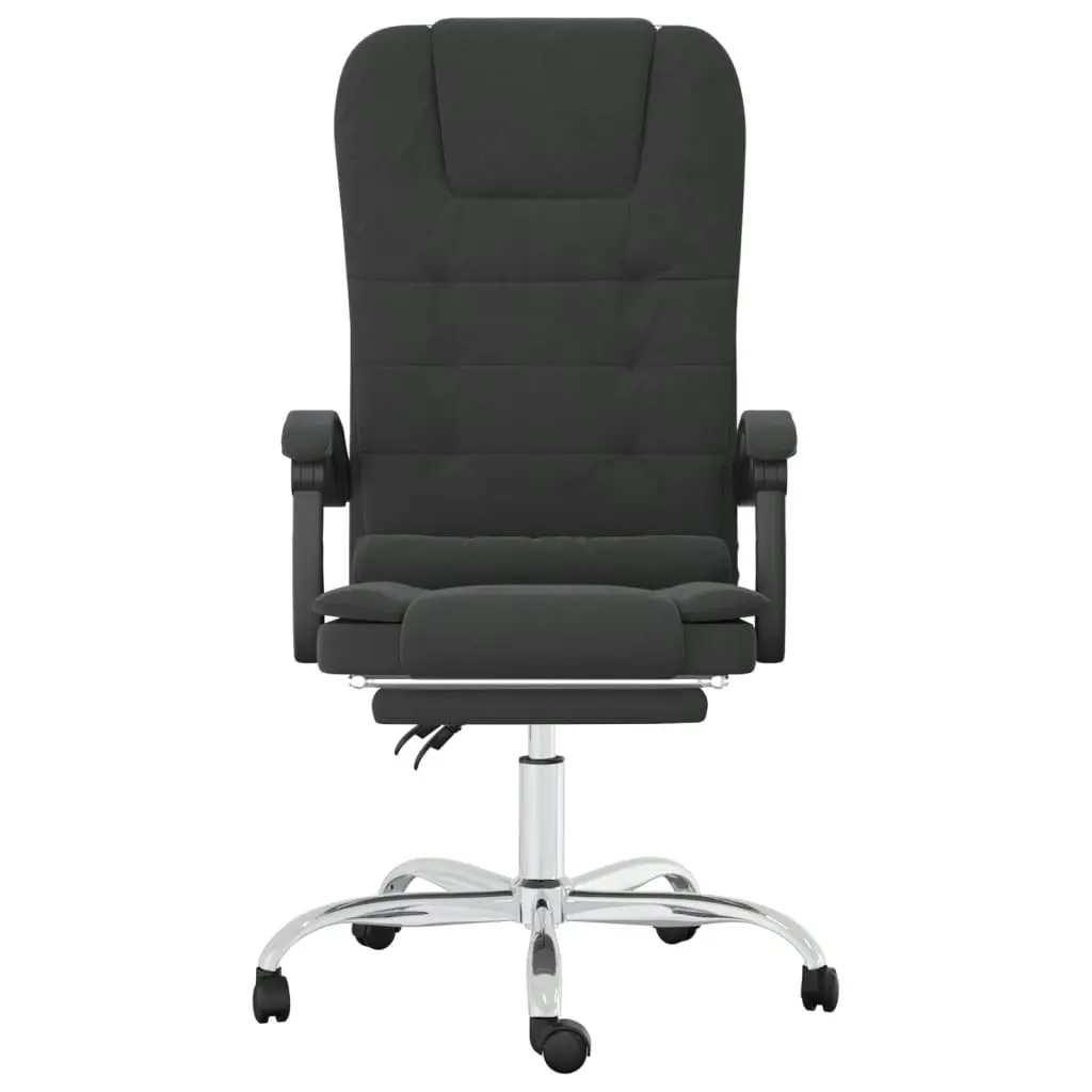 Massage Reclining Office Chair Black Faux Leather 349667