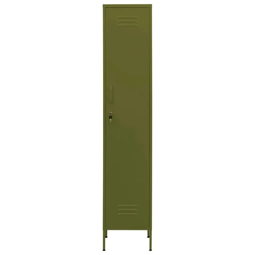 Locker Cabinet Olive Green 35x46x180 cm Steel 336252