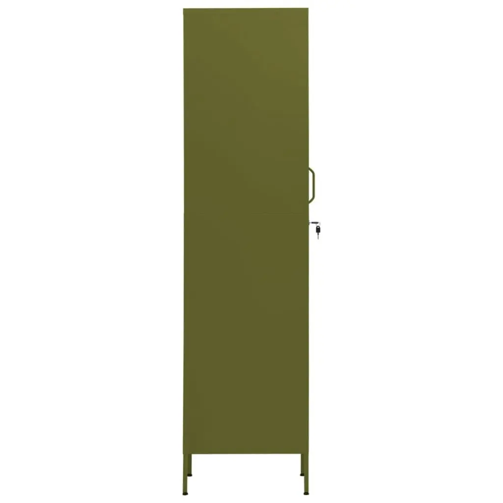 Locker Cabinet Olive Green 35x46x180 cm Steel 336252