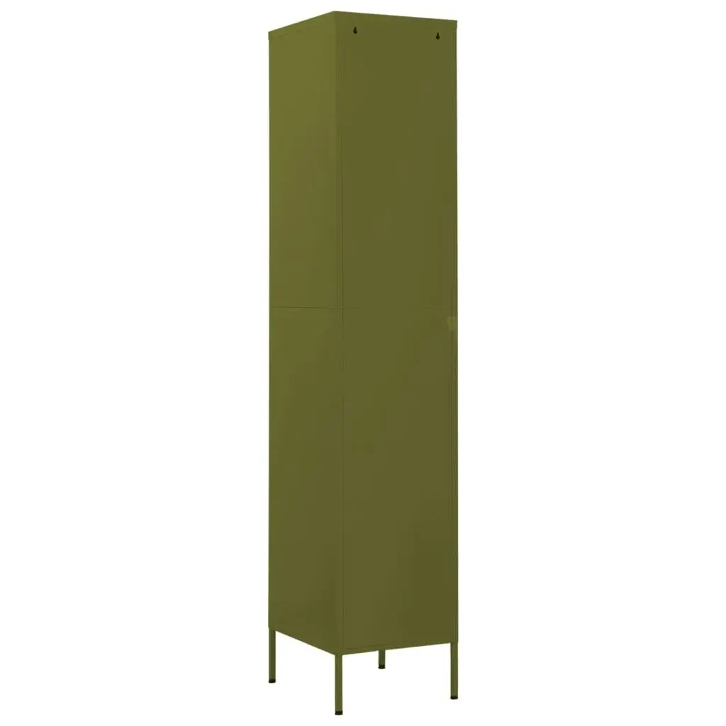 Locker Cabinet Olive Green 35x46x180 cm Steel 336252