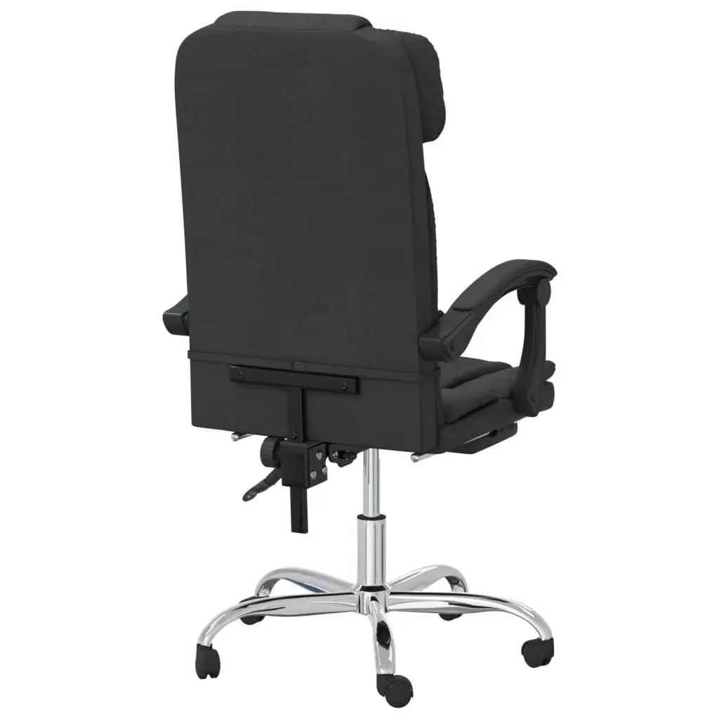 Massage Reclining Office Chair Black Faux Leather 349743