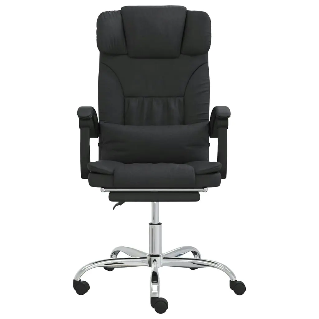 Massage Reclining Office Chair Black Faux Leather 349743