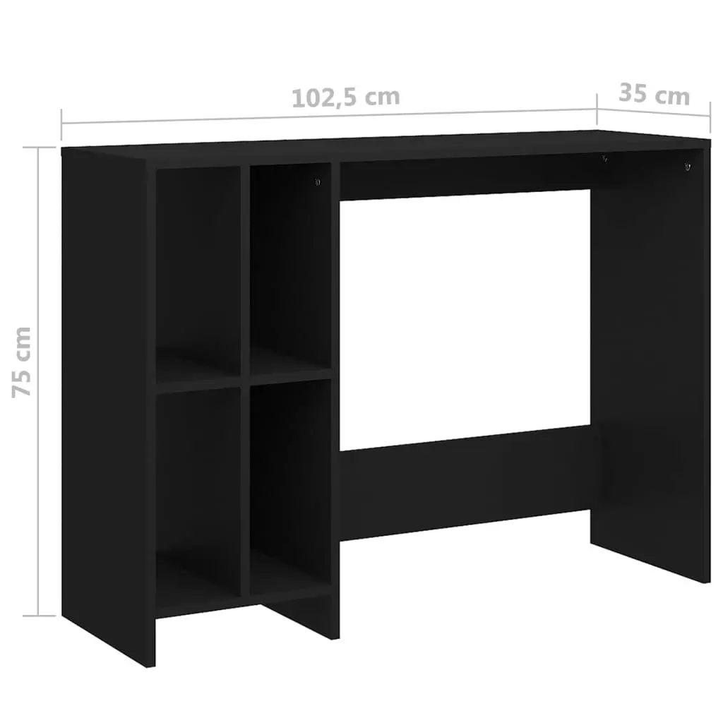 Notebook Desk Black 102.5x35x75 cm Engineered Wood 808342