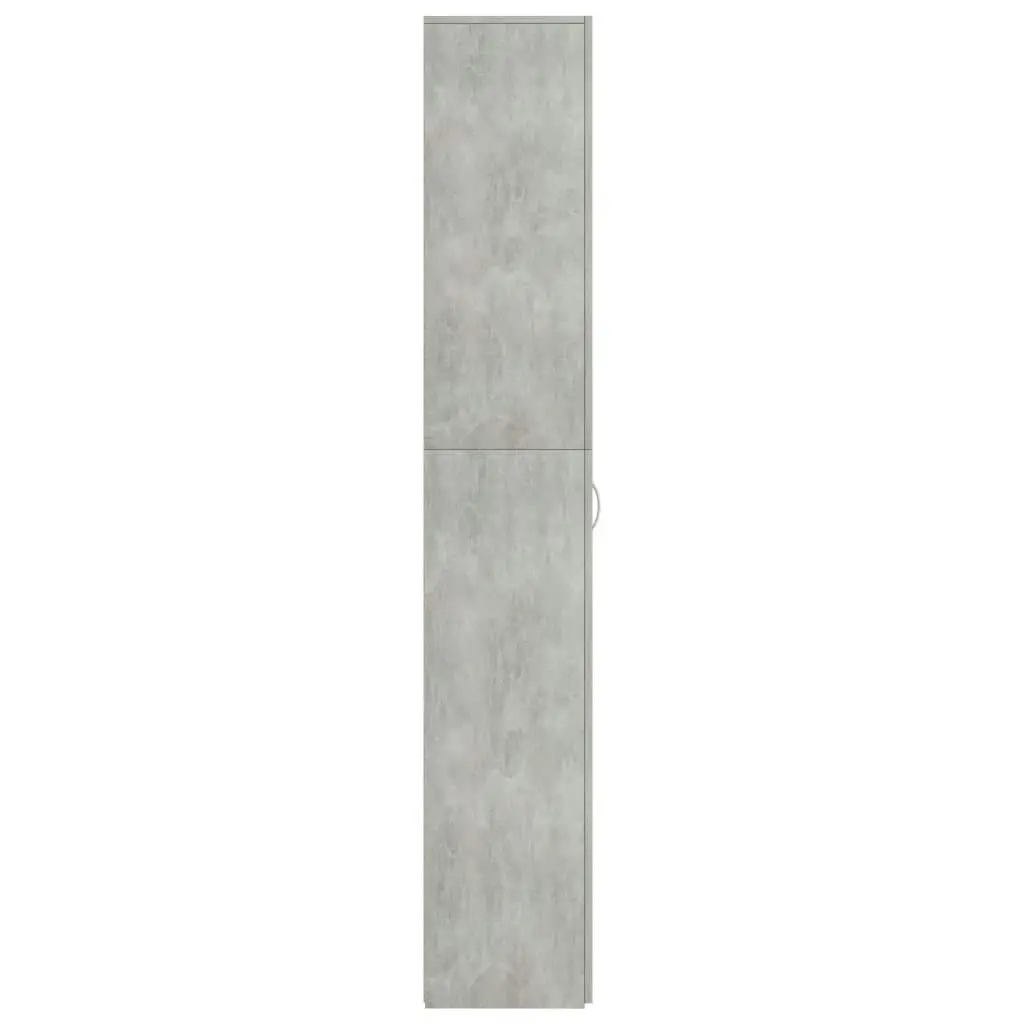 Office Cabinet Concrete Grey 60x32x190 cm Engineered Wood 800301