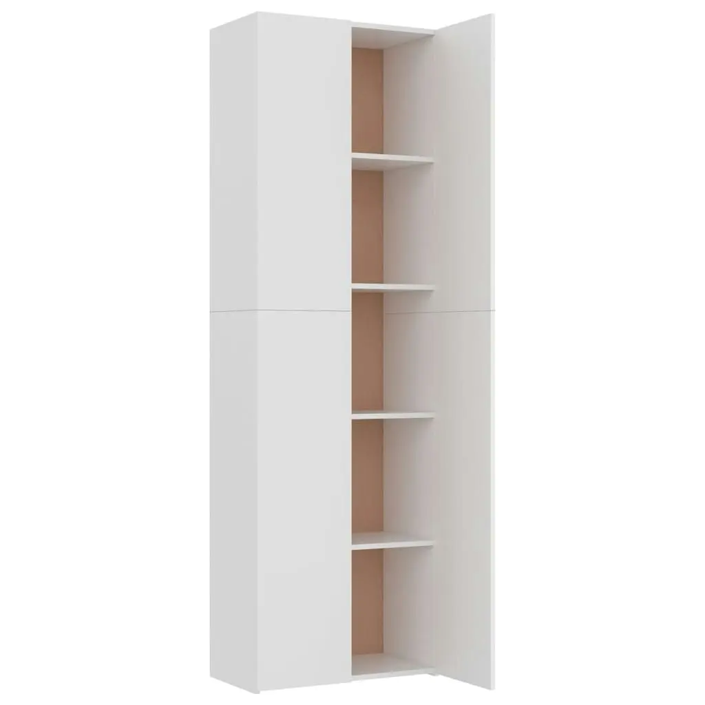 Office Cabinet White 60x32x190 cm Engineered Wood 800297