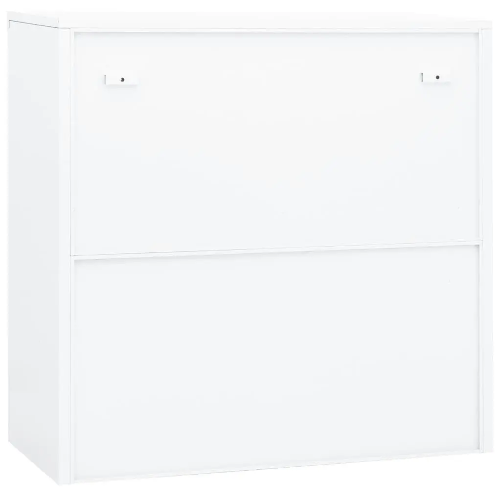 Office Cabinet White 90x40x90 cm Steel 335930