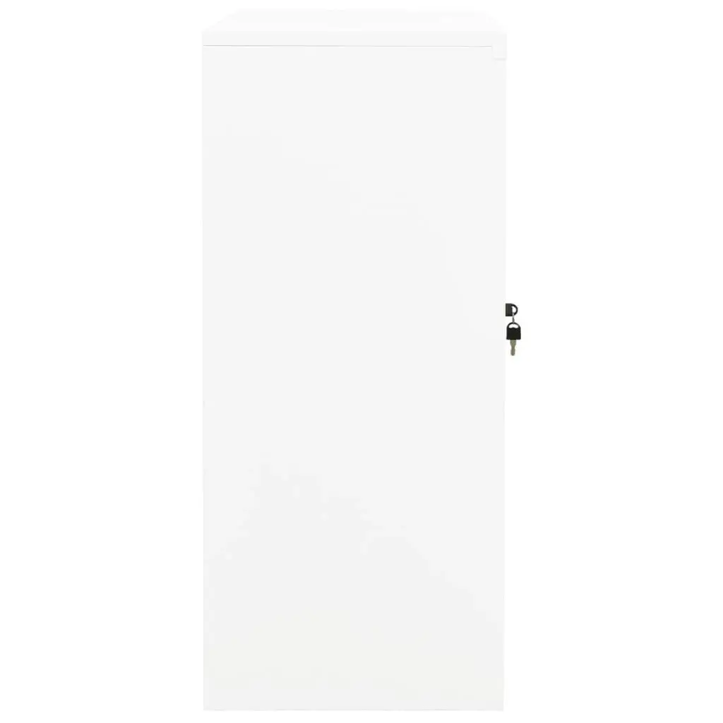 Office Cabinet White 90x40x90 cm Steel 335930