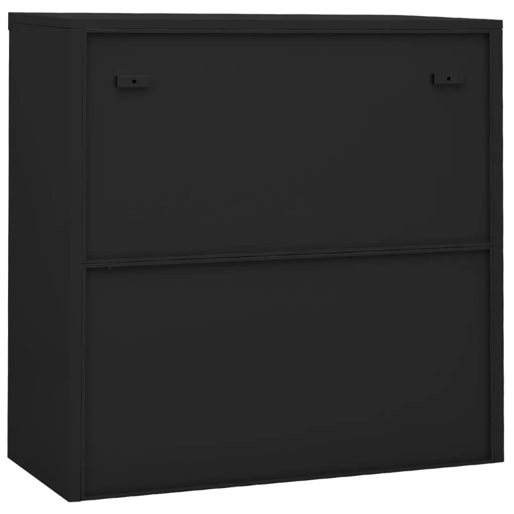 Office Cabinet with Sliding Door Anthracite 90x40x90 cm Steel 335953