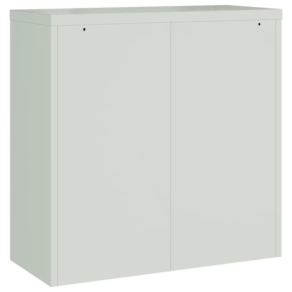 Office Cabinet with 2 Doors Grey 90 cm Steel 20114