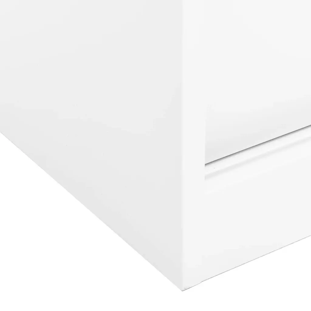 Office Cabinet with Sliding Door White 90x40x90 cm Steel 335950