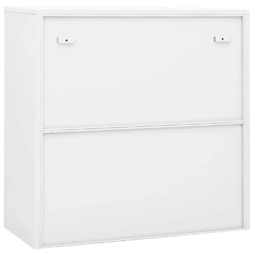 Office Cabinet with Sliding Door White 90x40x90 cm Steel 335950