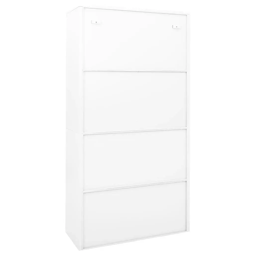 Office Cabinet with Sliding Door White 90x40x180 cm Steel 335958