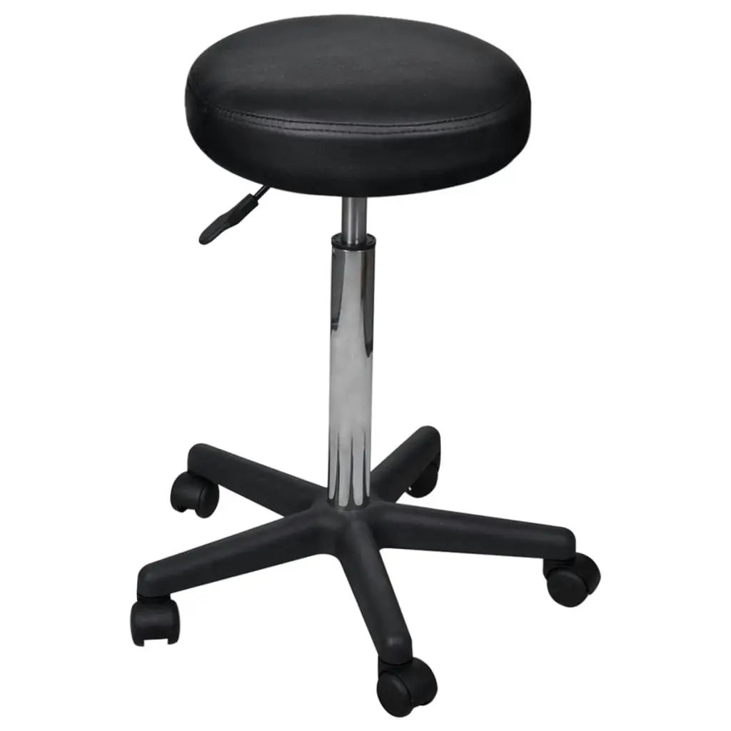 Office Stools 2 pcs Black 35.5x84 cm Faux Leather 277176