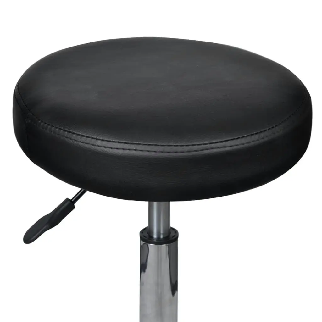 Office Stools 2 pcs Black 35.5x84 cm Faux Leather 277176