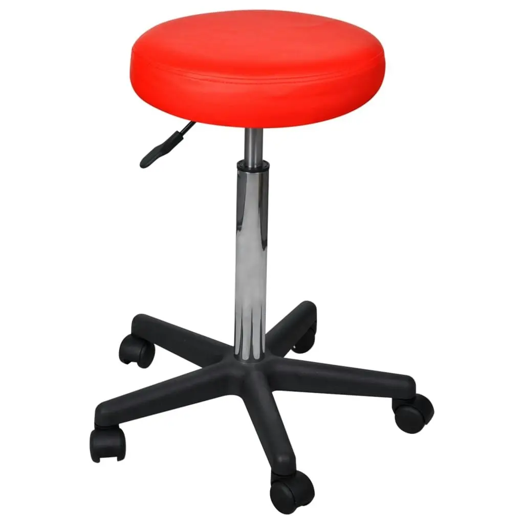 Office Stools 2 pcs Red 35.5x84 cm Faux Leather 277177