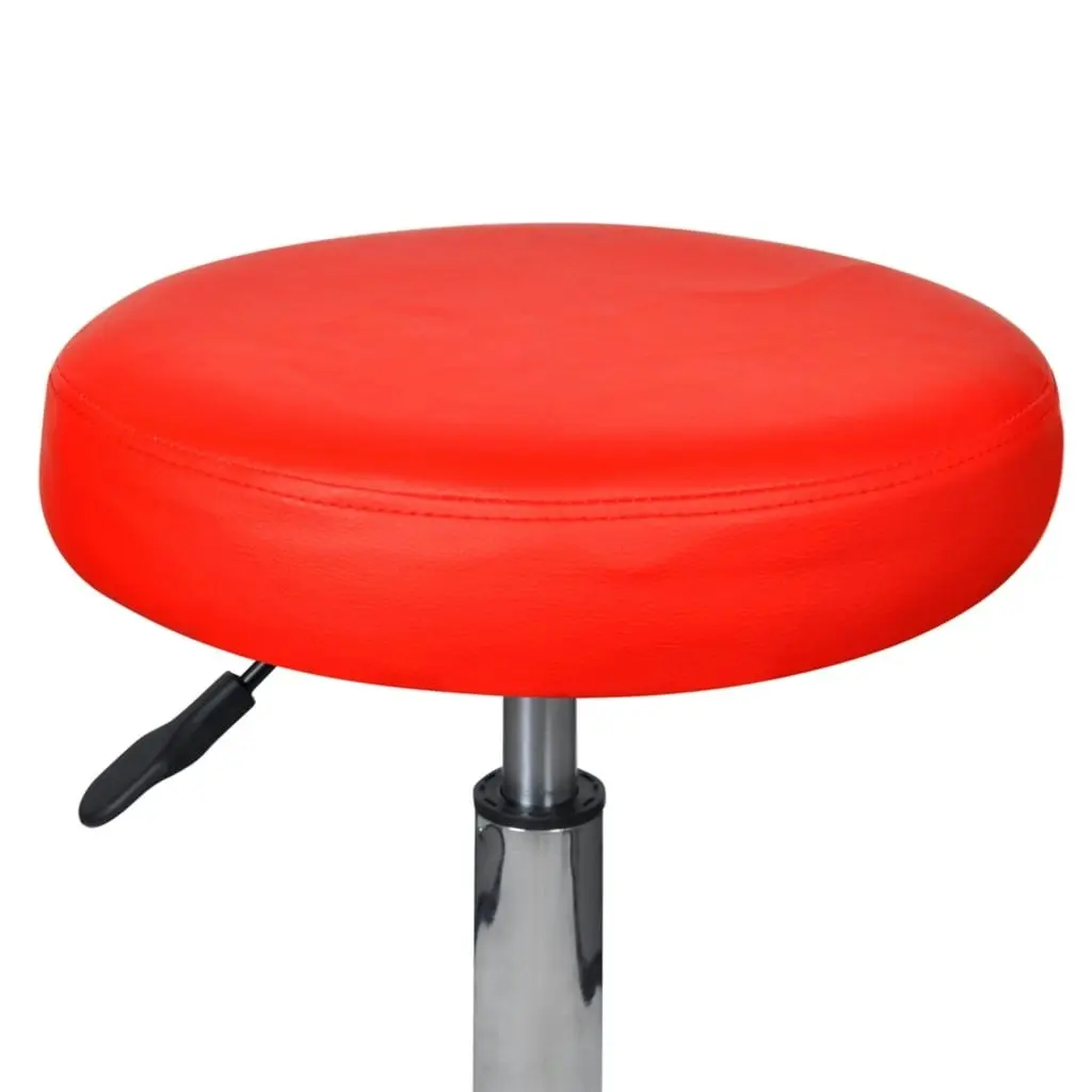 Office Stools 2 pcs Red 35.5x84 cm Faux Leather 277177