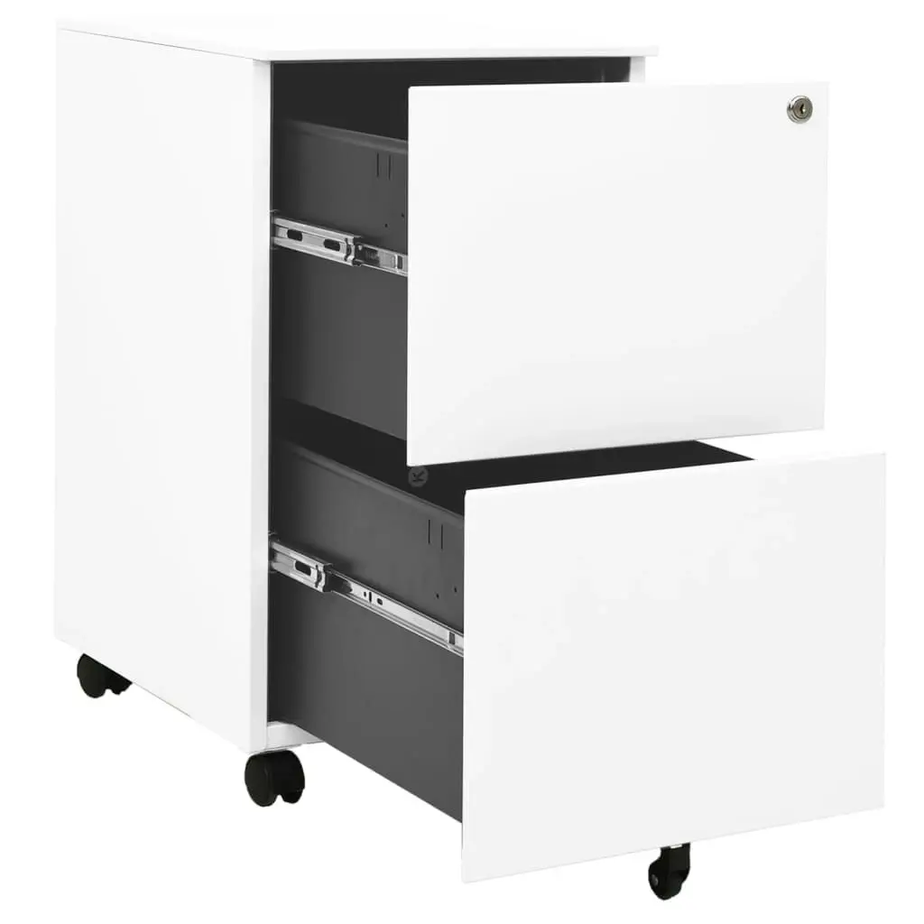 Mobile File Cabinet White 39x45x67 cm Steel 335974