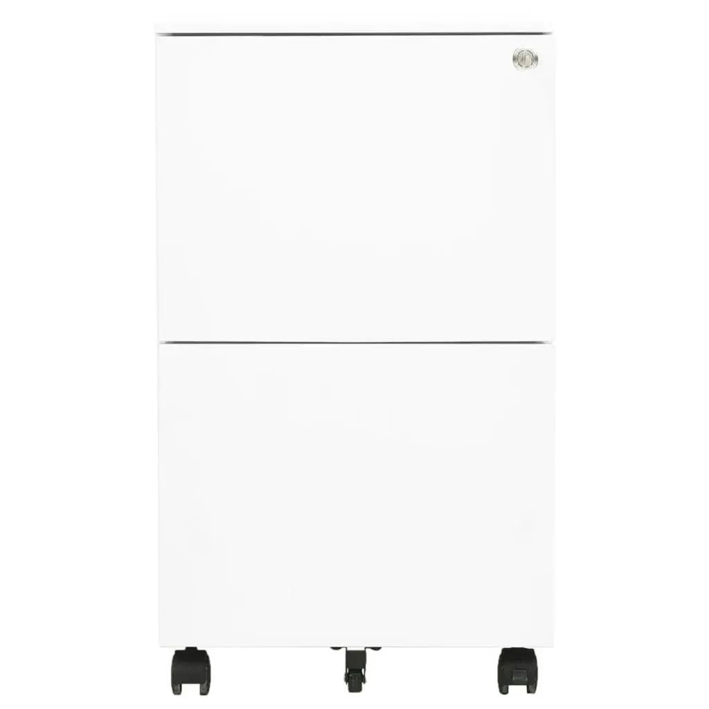 Mobile File Cabinet White 39x45x67 cm Steel 335974