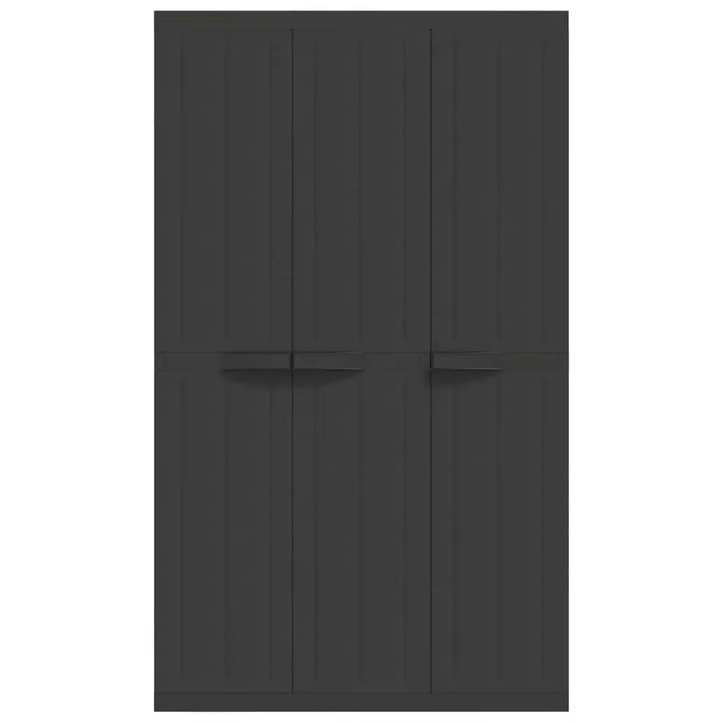 Outdoor Storage Cabinet Black 97x37x165 cm PP 364208