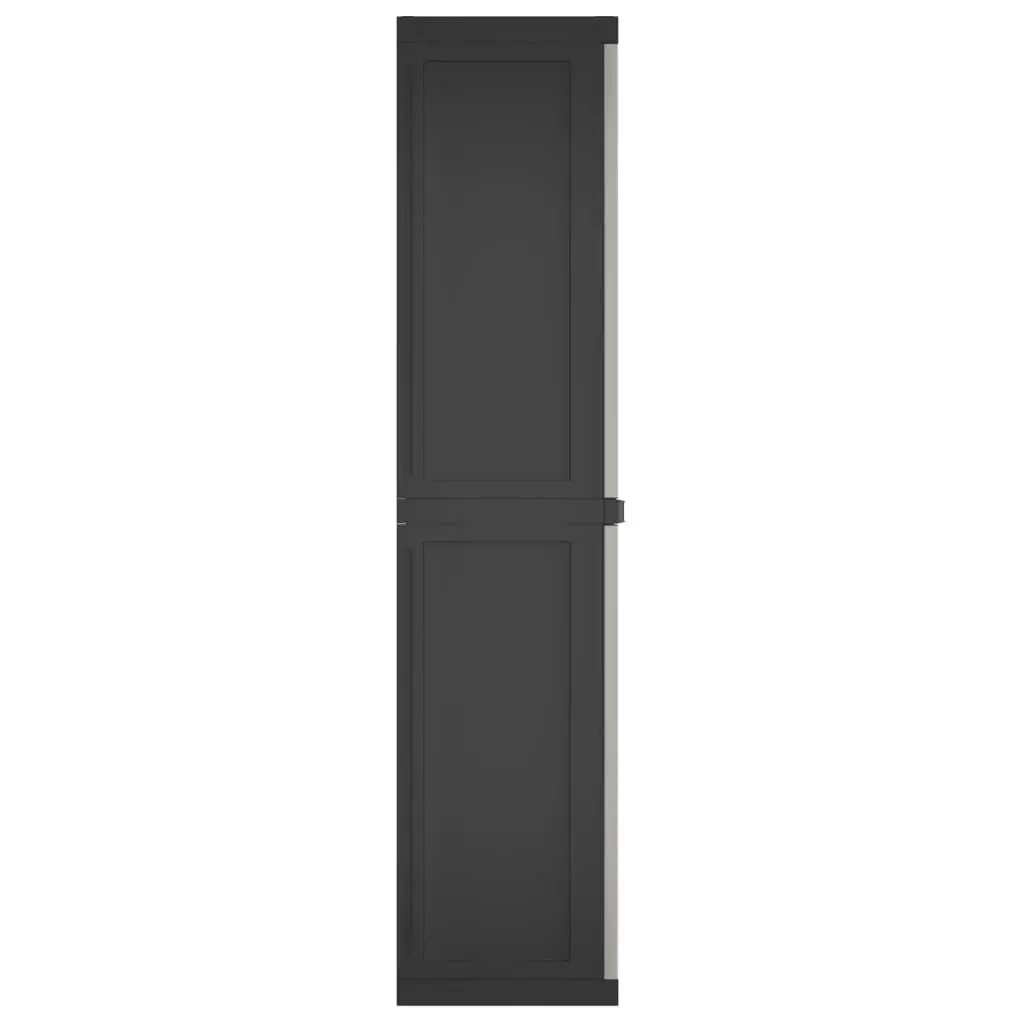 Outdoor Storage Cabinet Grey and Black 65x37x165 cm PP 364200