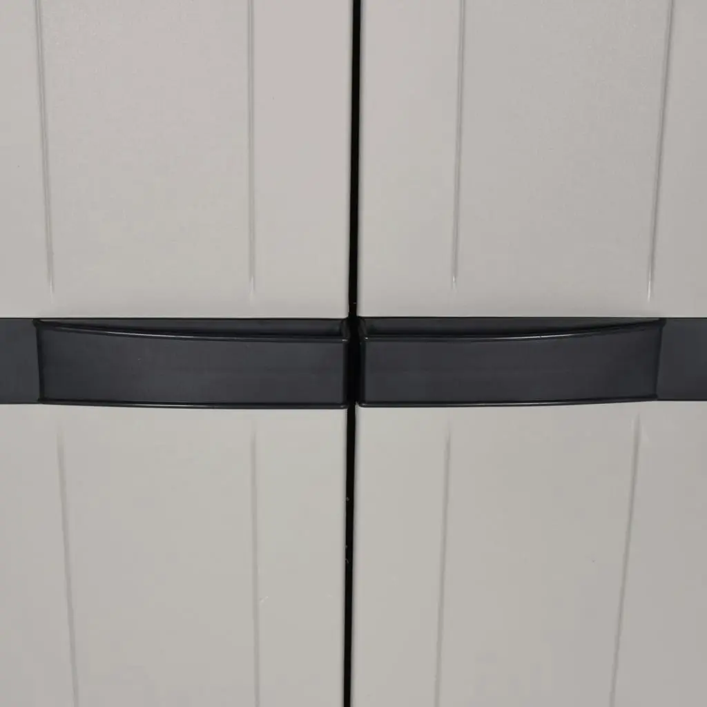 Outdoor Storage Cabinet Grey and Black 97x37x165 cm PP 364203