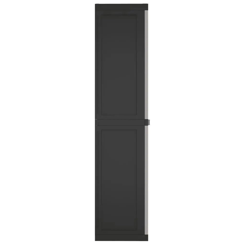 Outdoor Storage Cabinet Grey and Black 97x37x165 cm PP 364203