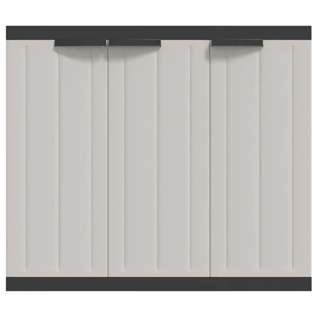 Outdoor Storage Cabinet Grey and Black 97x37x85 cm PP 364202