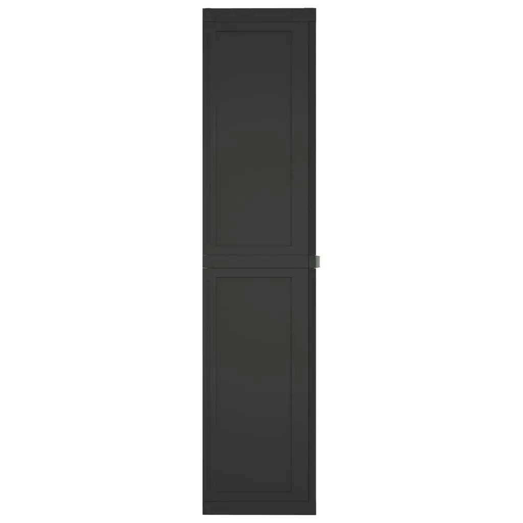 Outdoor Storage Cabinet Black 65x37x165 cm PP 364205