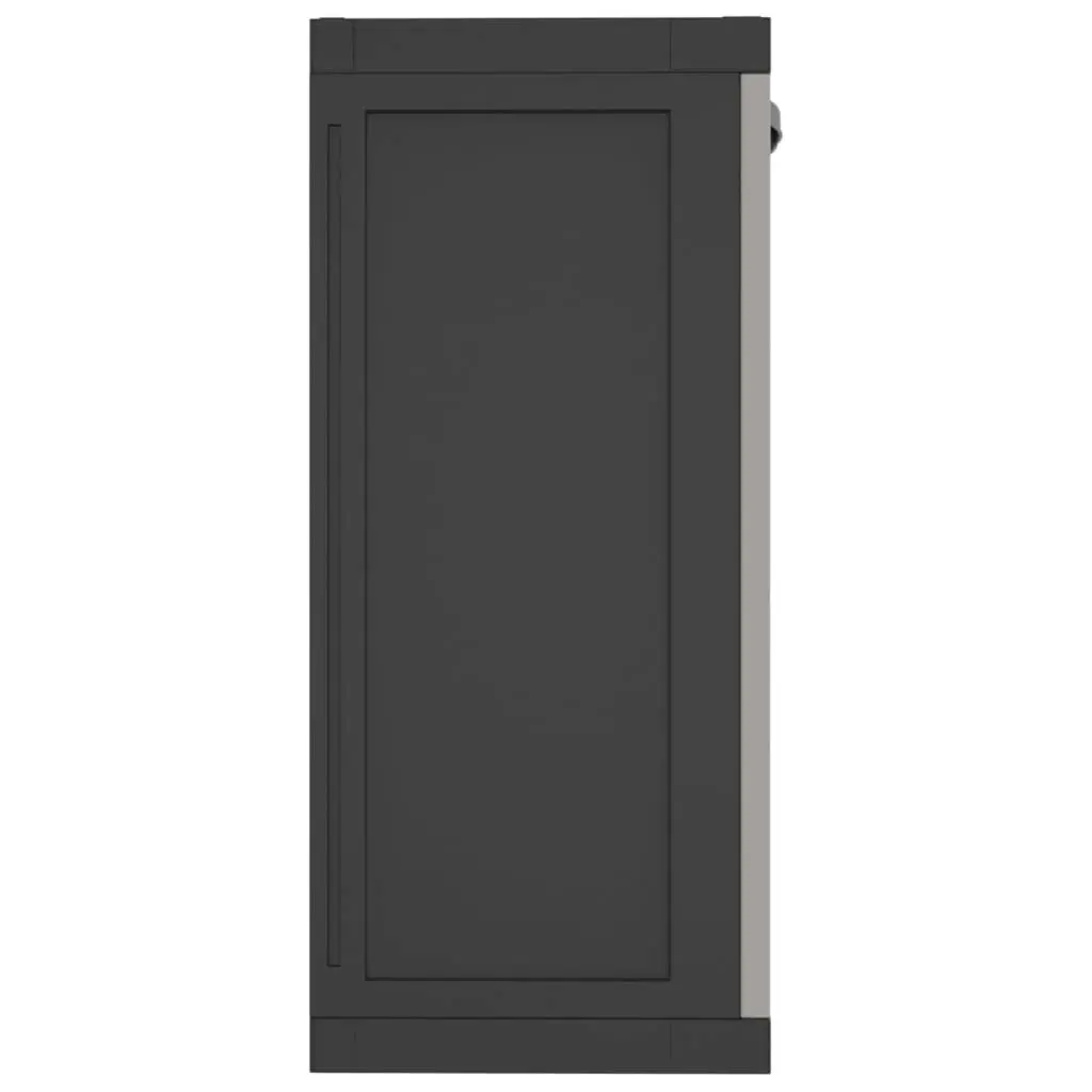 Outdoor Storage Cabinet Grey and Black 65x37x85 cm PP 364199