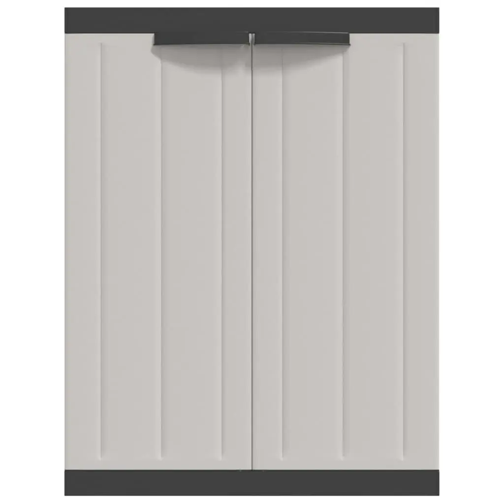 Outdoor Storage Cabinet Grey and Black 65x37x85 cm PP 364199