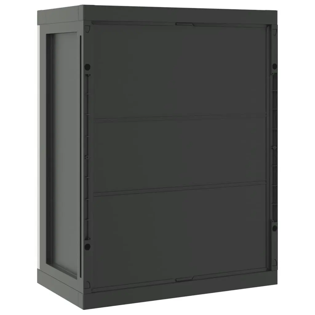 Outdoor Storage Cabinet Grey and Black 65x37x85 cm PP 364199