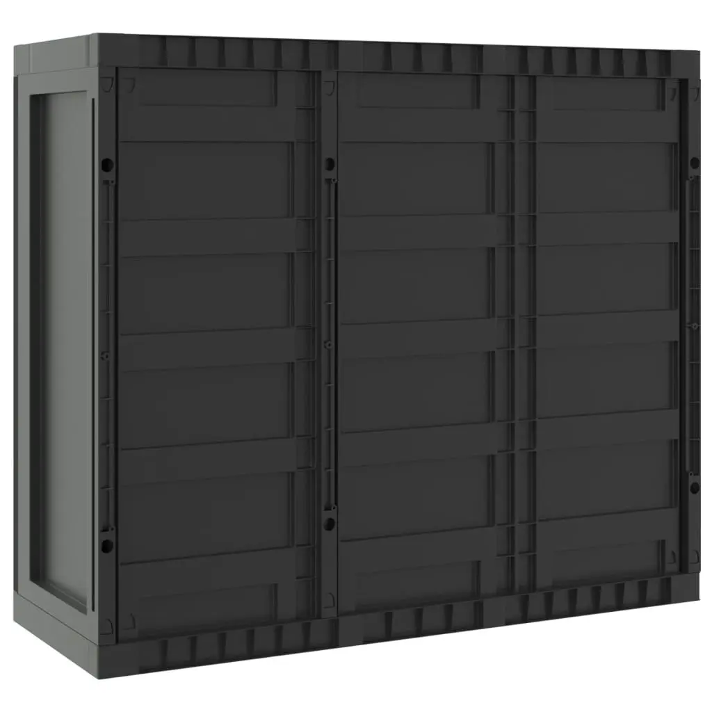 Outdoor Storage Cabinet Black 97x37x85 cm PP 364207