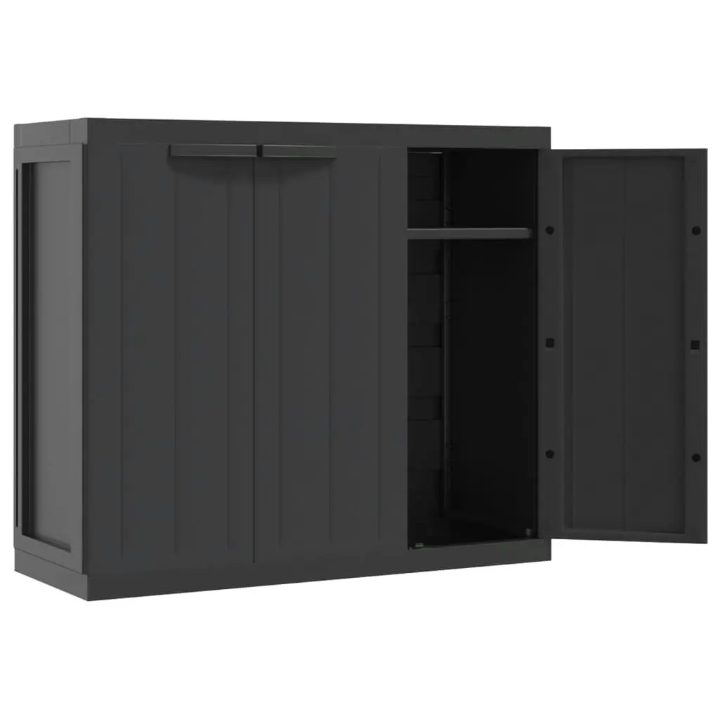 Outdoor Storage Cabinet Black 97x37x85 cm PP 364207