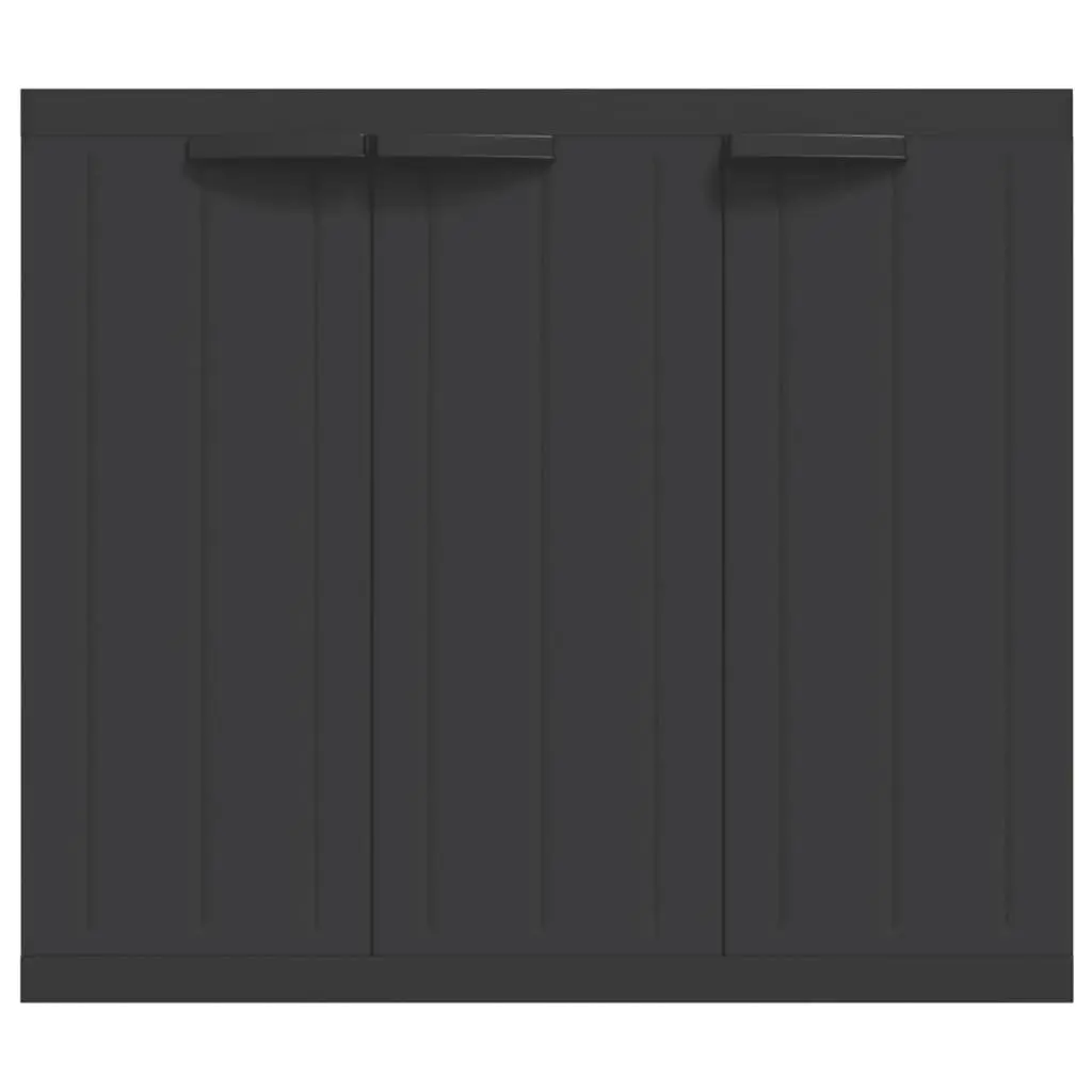 Outdoor Storage Cabinet Black 97x37x85 cm PP 364207