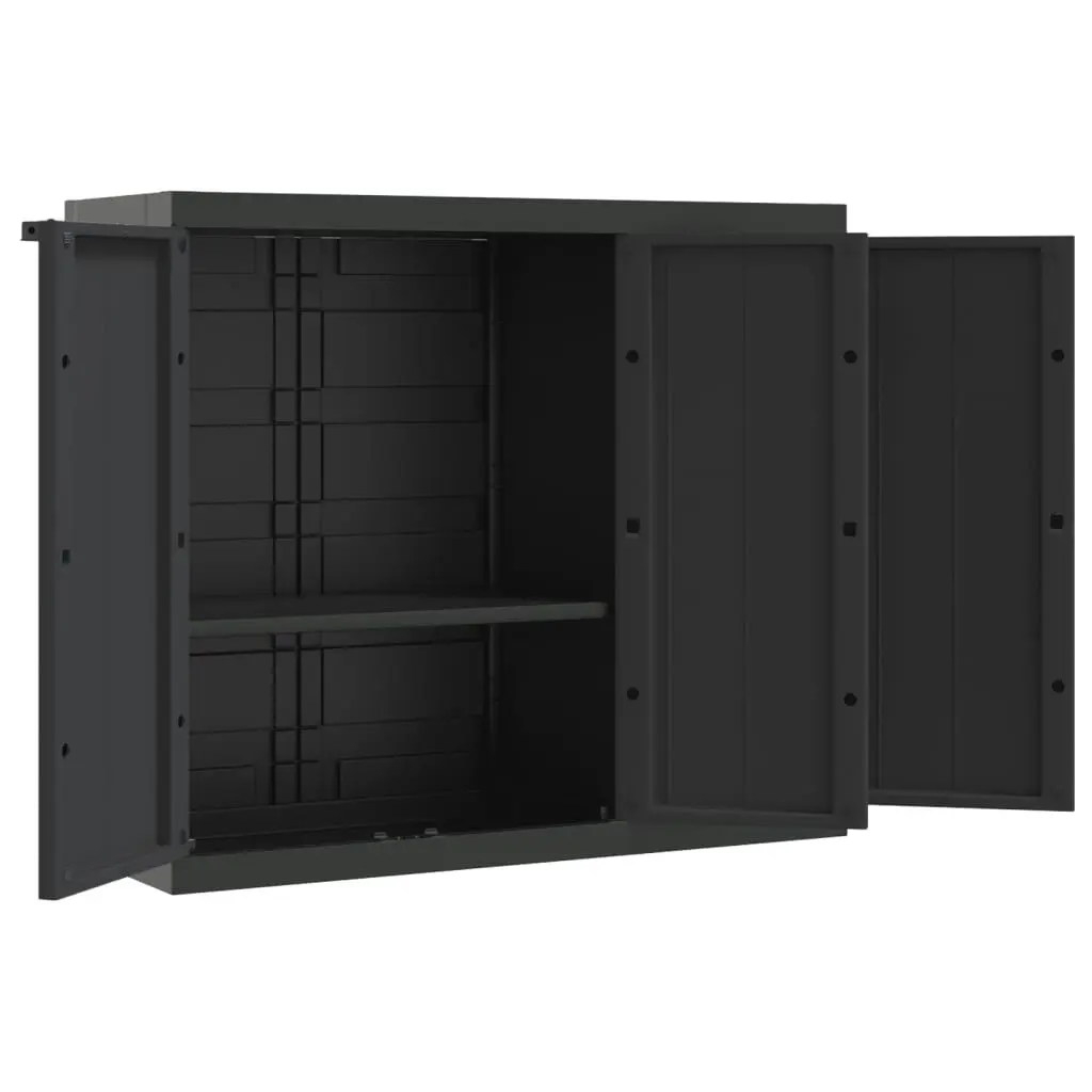 Outdoor Storage Cabinet Black 97x37x85 cm PP 364207