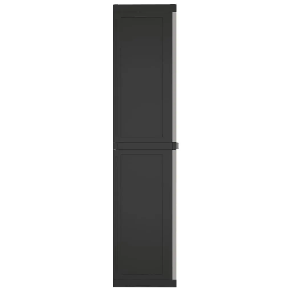 Outdoor Storage Cabinet Grey and Black 65x37x165 cm PP 364201