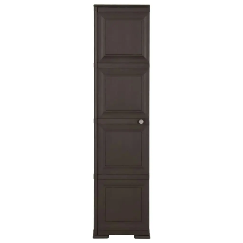 Plastic Cabinet 40x43x164 cm Wood Design Brown 340602