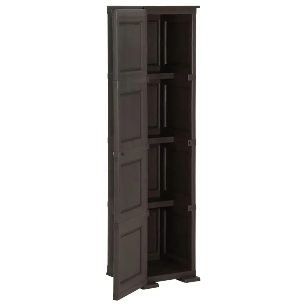 Plastic Cabinet 40x43x164 cm Wood Design Brown 340602