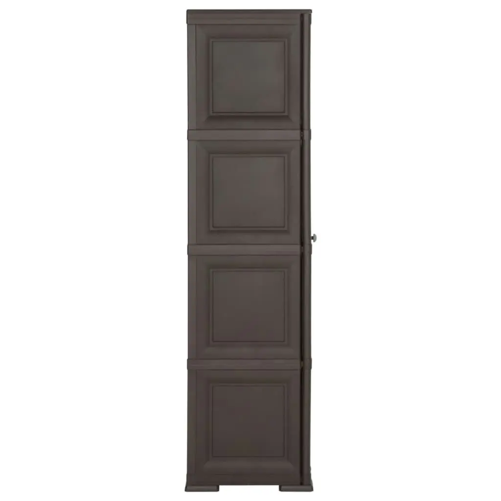 Plastic Cabinet 40x43x164 cm Wood Design Brown 340602