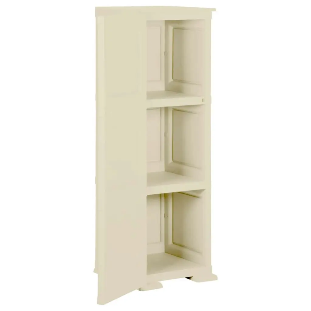 Plastic Cabinet 40x43x125 cm Wood Design Angora White 340604