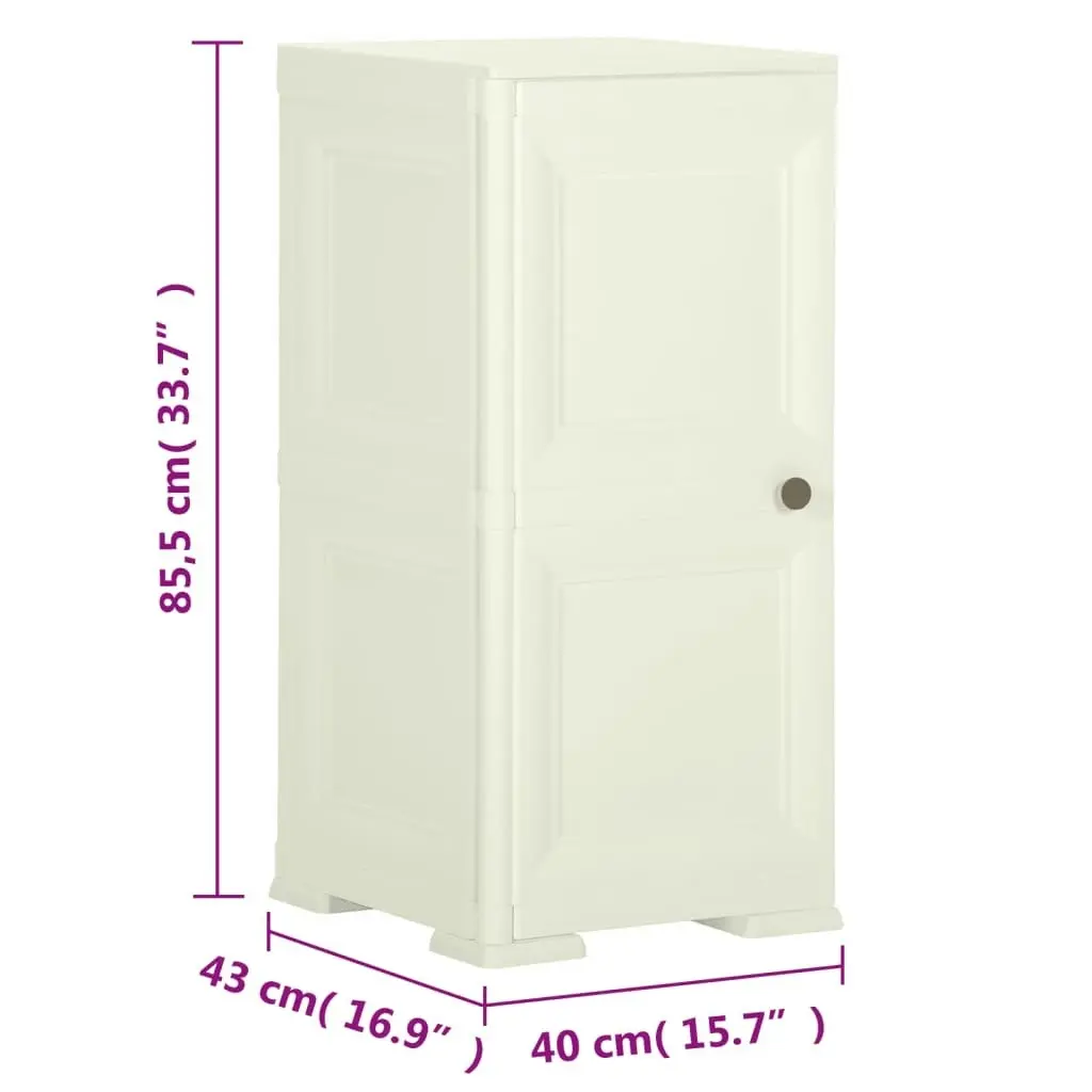 Plastic Cabinet 40x43x85.5 cm Wood Design Vanilla Ice 340607