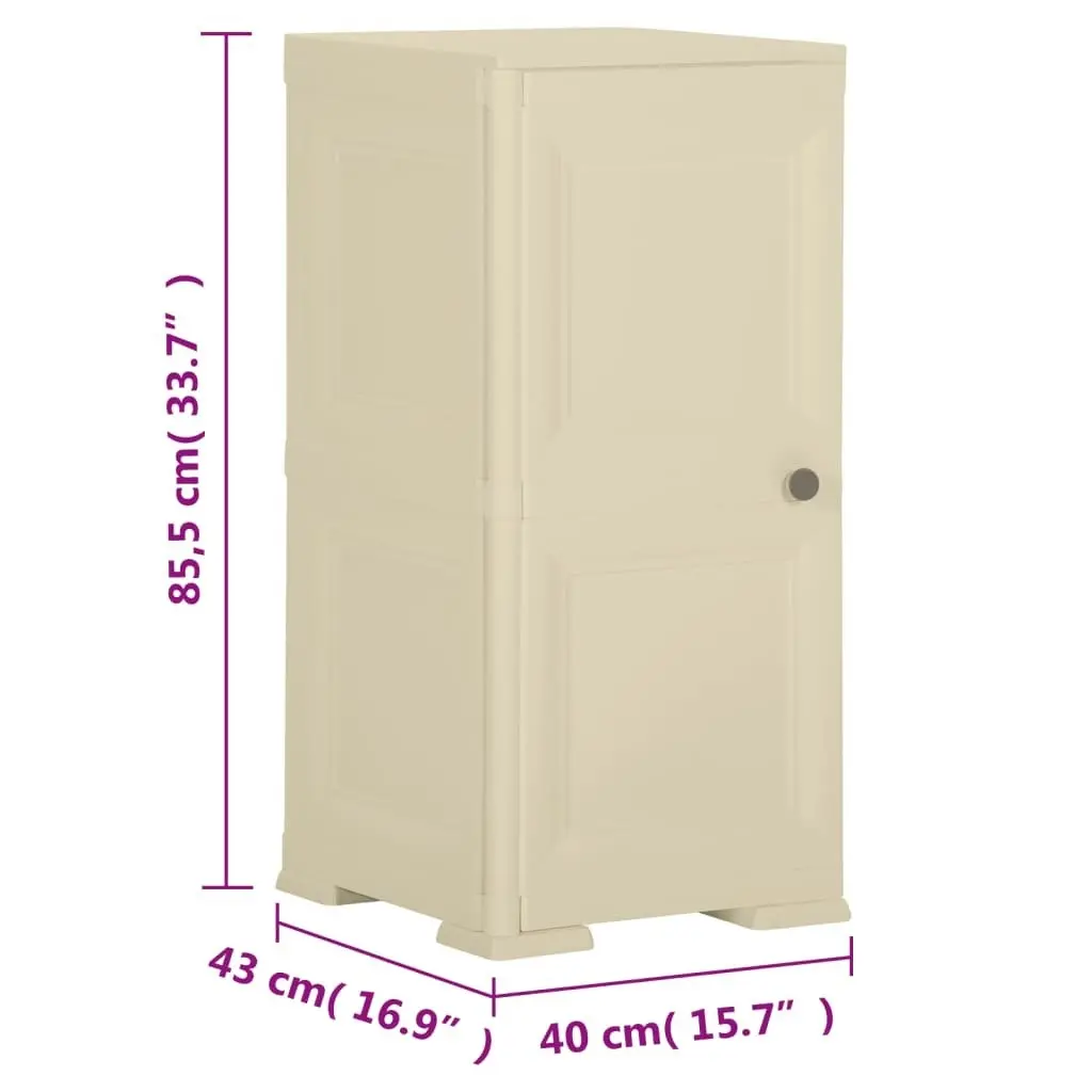 Plastic Cabinet 40x43x85.5 cm Wood Design Angora White 340608